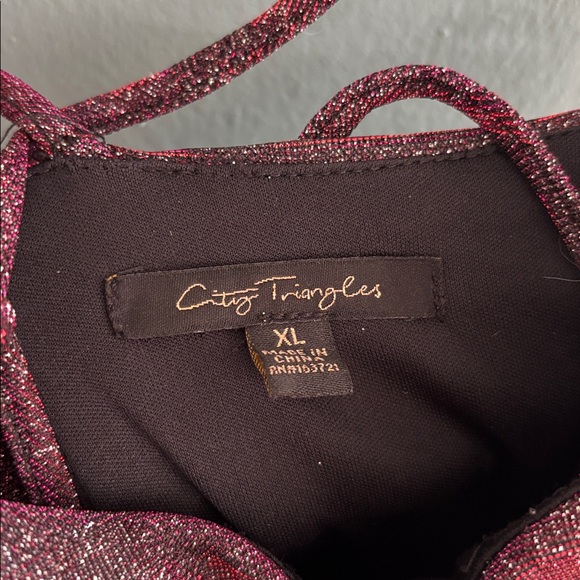 Color changing, Purple/red Strappy Mini Dress - Picture 4 of 6